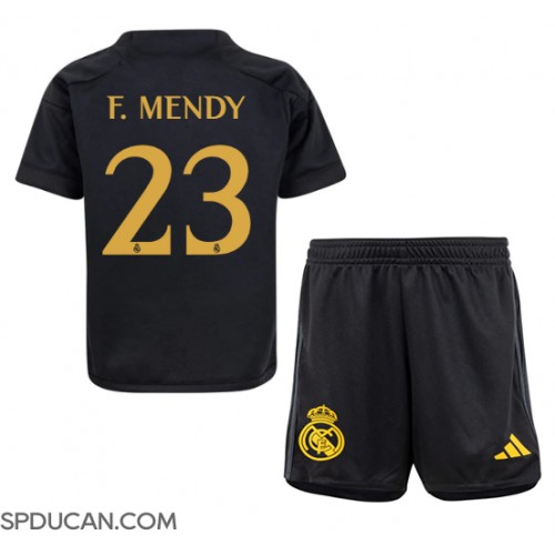 Dječji Nogometni Dres Real Madrid Ferland Mendy #23 Rezervni 2023-24 Kratak Rukav (+ Kratke hlače)